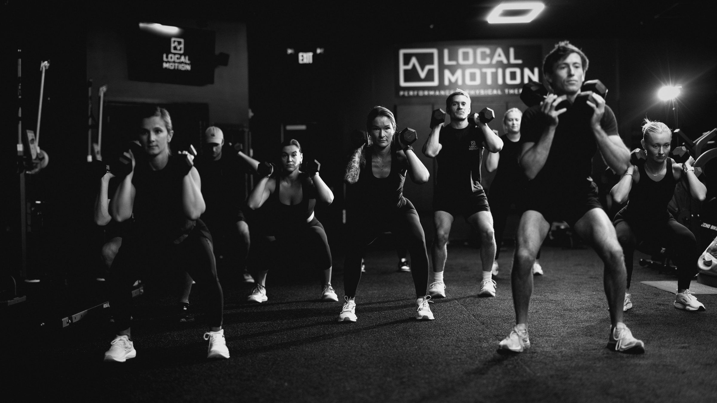 Athlete training on the Local Motion floor in Manahawkin, NJ