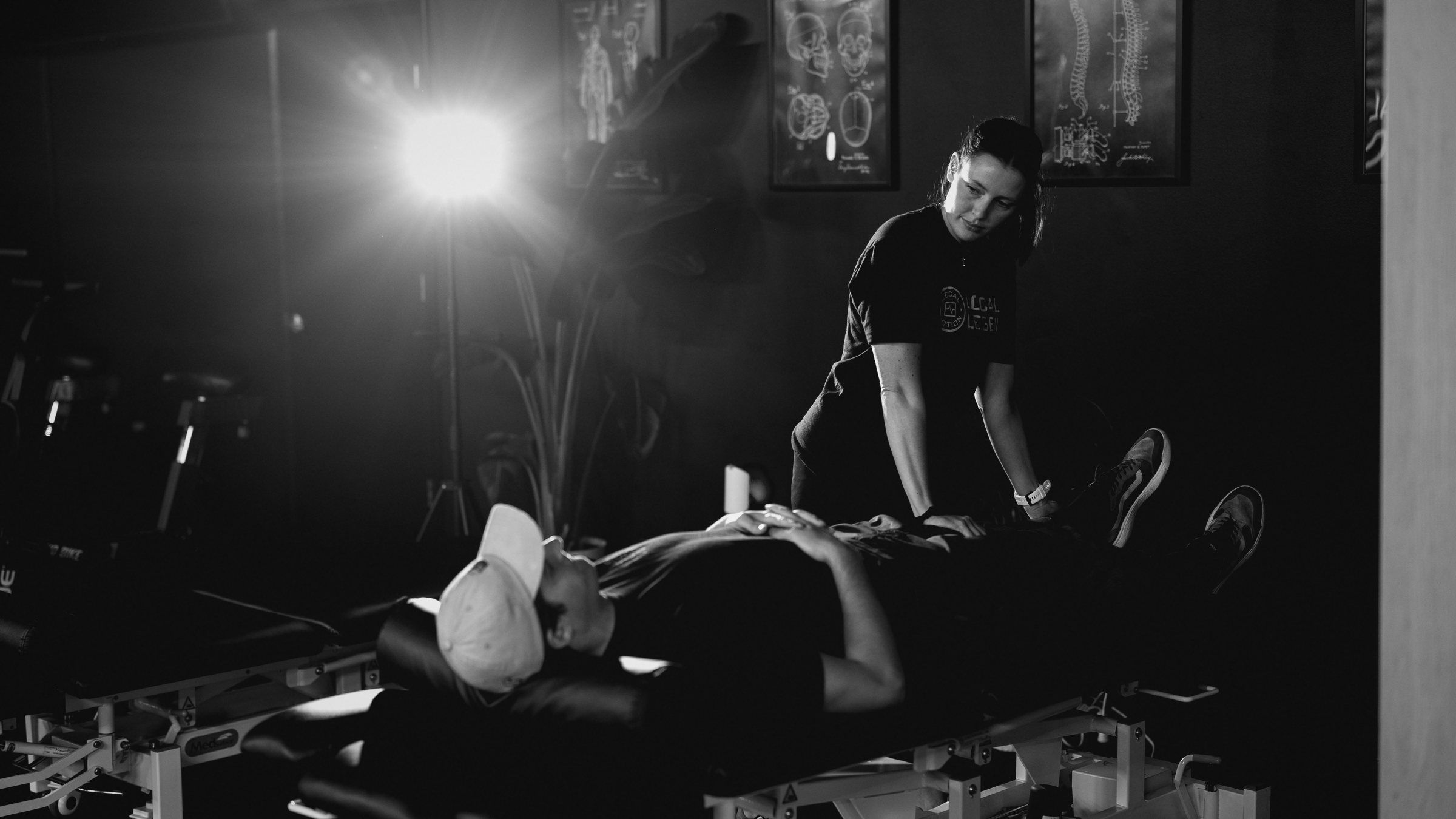 Sports physical therapy session at Local Motion