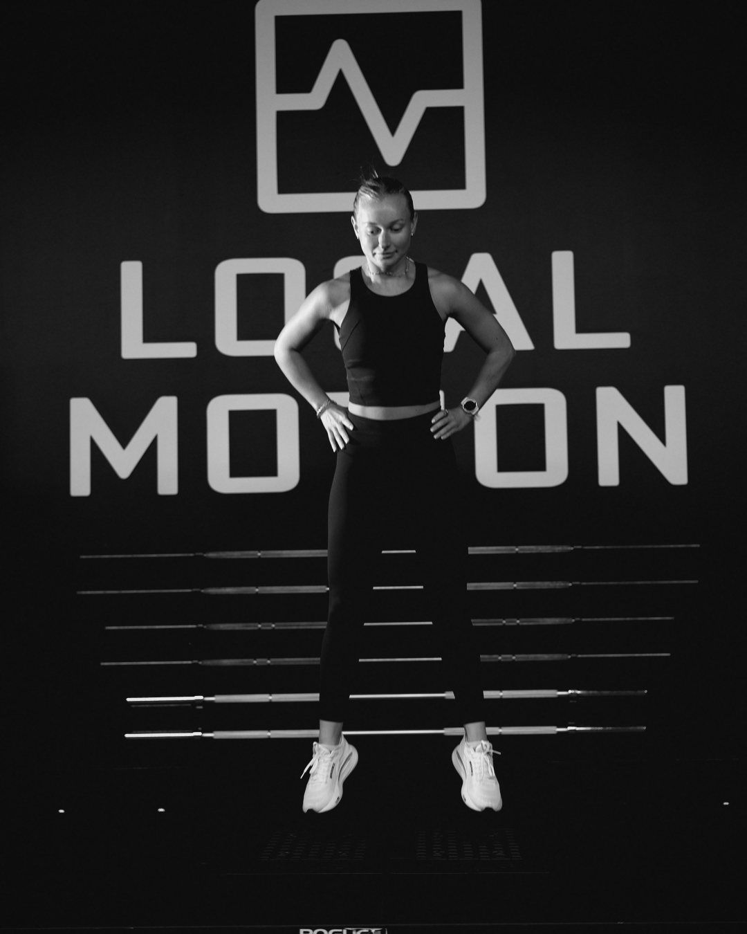 Athlete testing on force plates at Local Motion